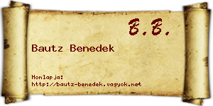 Bautz Benedek névjegykártya