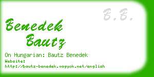 benedek bautz business card